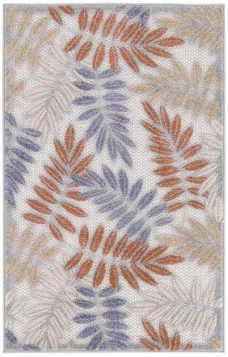 Aloha Blue Mocha Area Rug, 10 Ft x 13 Ft