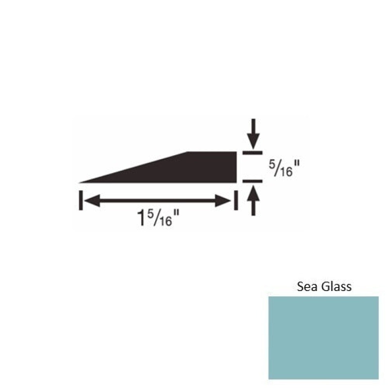 Solid 25 Sea Glass Rubber Reducer Strip