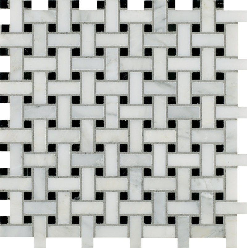 Manhattan Marble Mosaic - Basket Weave - Polished