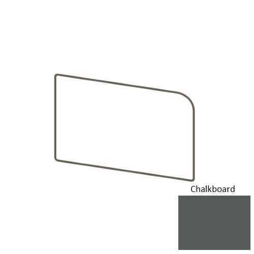 Color Wheel Classic Chalkboard Ceramic Wall Trim - 3" X 6" Bullnose Corner Left