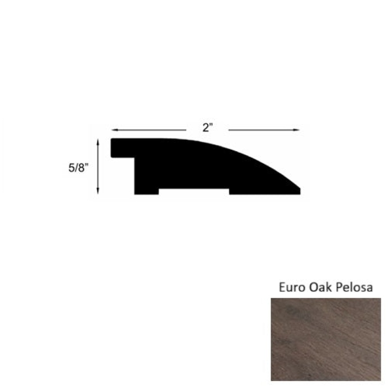 Costa Euro Oak Pelosa Hardwood Moulding / Trim - 2" X 78" Reducer - Urethane