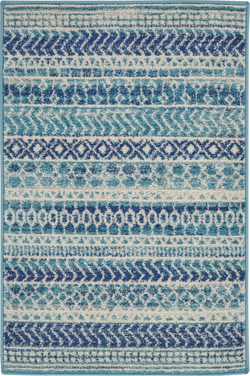 Passion Psn26 Navy Blue Polypropylene Bohemian Area Rug