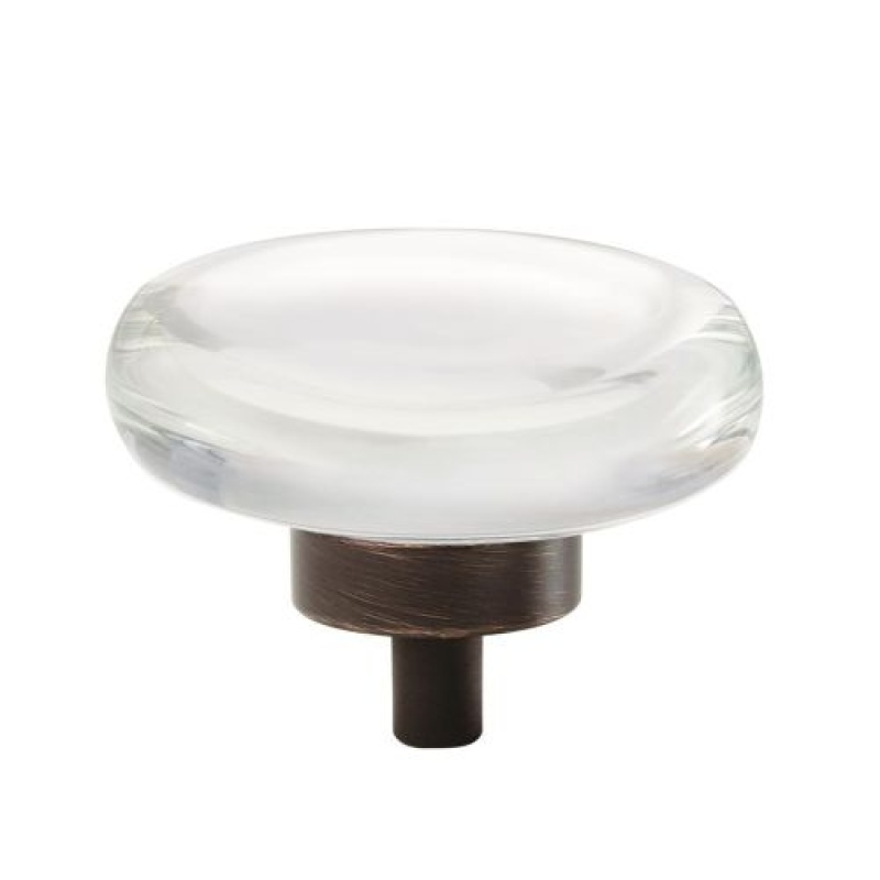 Glacio Aluminum & Glass Cabinet Knob