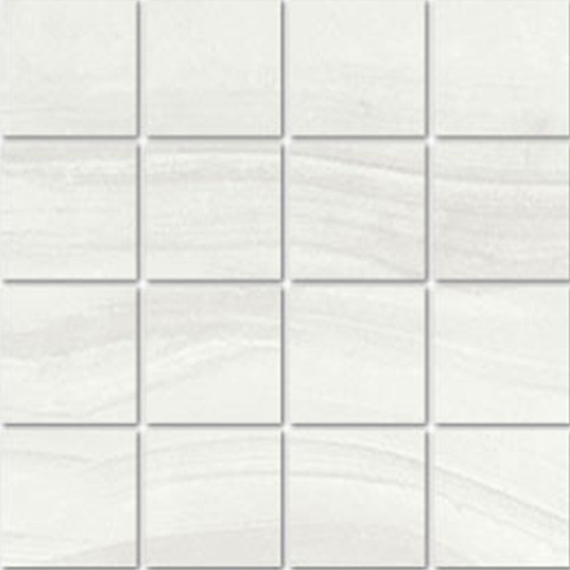 Verena White Porcelain Mosaic - 3" x 3" Matte