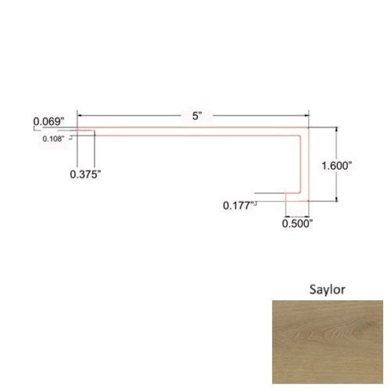 Jasper Saylor Luxury Vinyl Square Flush Stair Nose