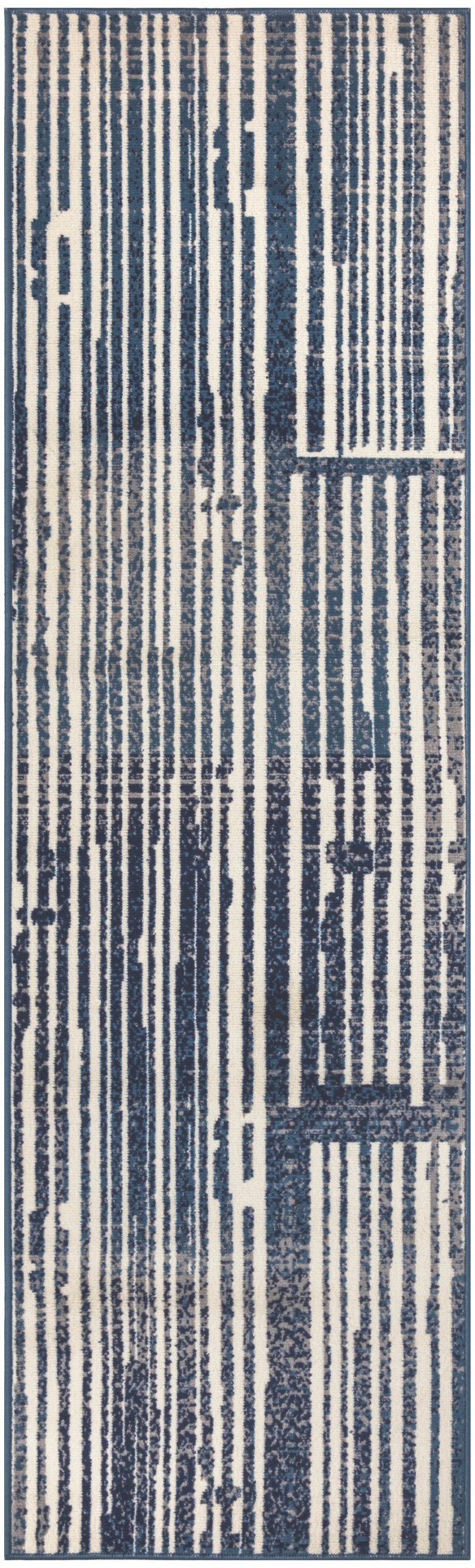 Grafix Blue Grey Polypropylene Modern Area Rug
