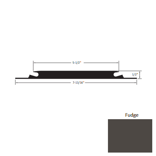 Johnsonite Fudge Vinyl Moulding / Trim - 5 1/2" X 7 13/16" X 3 Ft (36") X 12" Carpet Insert Threshold - Carpet Insert Threshold