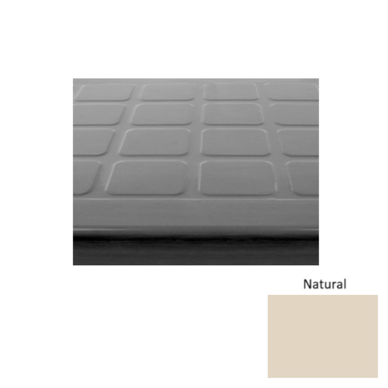 Solid Natural Raised Square Rubber Stair Tread