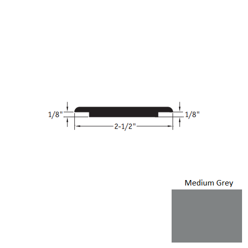 Johnsonite Medium Grey Vinyl Moulding / Trim