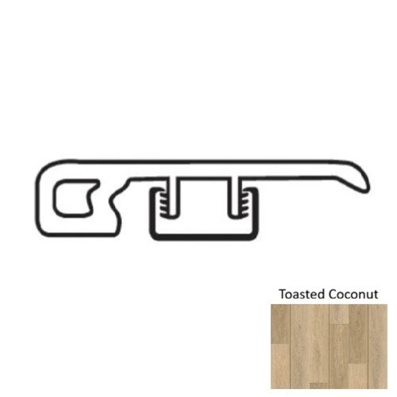 Natural Beauty Basics Old World Toasted Coconut Luxury Vinyl Moulding / Trim - 1.73" X 94.48" End Cap - Urethane
