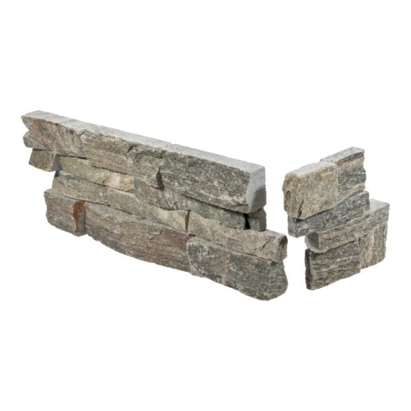 Sage Green Slate Ledgestone Corner