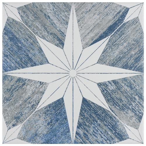 Cassis Stella Blue Day Porcelain Tile - Mixed