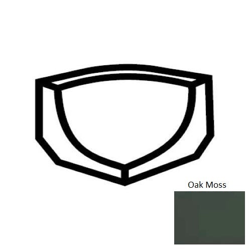 Keystones Unglazed Mosaic Oak Moss Porcelain Floor & Wall Trim - 1" X 1" Cove Base Incorner Round - Matte