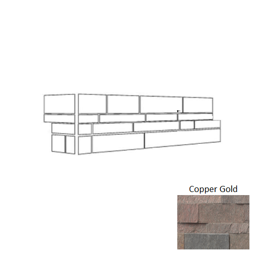 Aquatica Copper Gold Deco Natural Stone Ledgestone Reinforce Corner