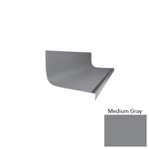 Flextones Medium Gray Type 1975 With Flush Ribbed / Smooth Insert Distinct Designs Rubber - 20 3/8" X 72" Stair Tread - Hammered
