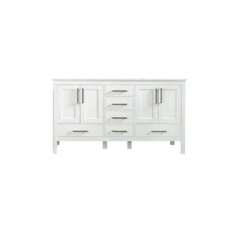 Ashley White Wood Freestanding Double Sink Bathroom Vanity