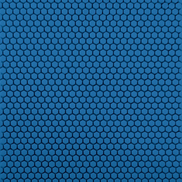 Geometro Solid H1 Dusk Recycled Glass Mosaic - 3/8" Hexagon - Matte