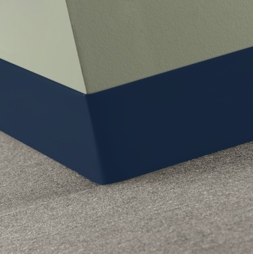 Johnsonite Blue Intensity Rubber Traditional Duracove Thermoplastic Wall Base - 4" X 48" X 1/8" Toeless - Traditional Duracove Thermoplastic Wall Base