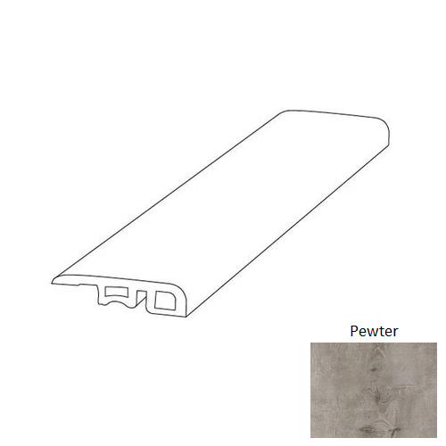 Pewter Luxury Vinyl Moulding Trim End Cap Reducer