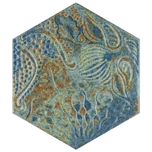 Gaudi React Hex Ocean Porcelain Tile