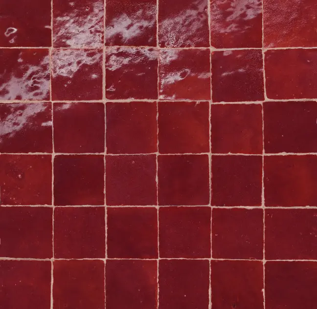 Zagora Rouge Ceramic Mosaic - 2" X 2" - Glossy