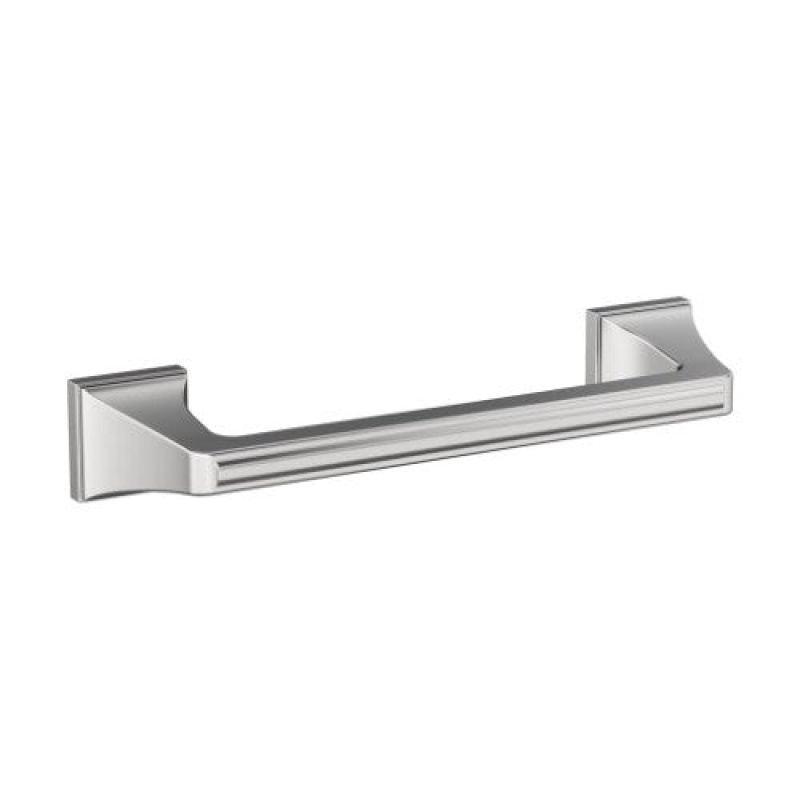 Mulholland Zinc & Stainless Steel Single Wall Mounted Towel Bar - Chrome