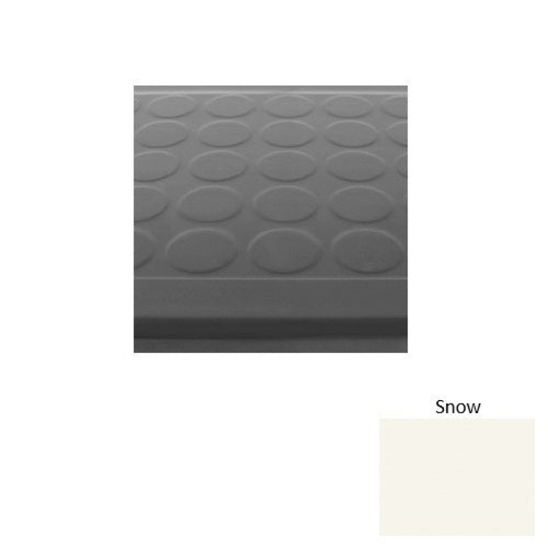 Solid 92 Snow Low Profile Raised Circular Rubber (Sq) Stair Tread With Dupont Kevlar - Textured