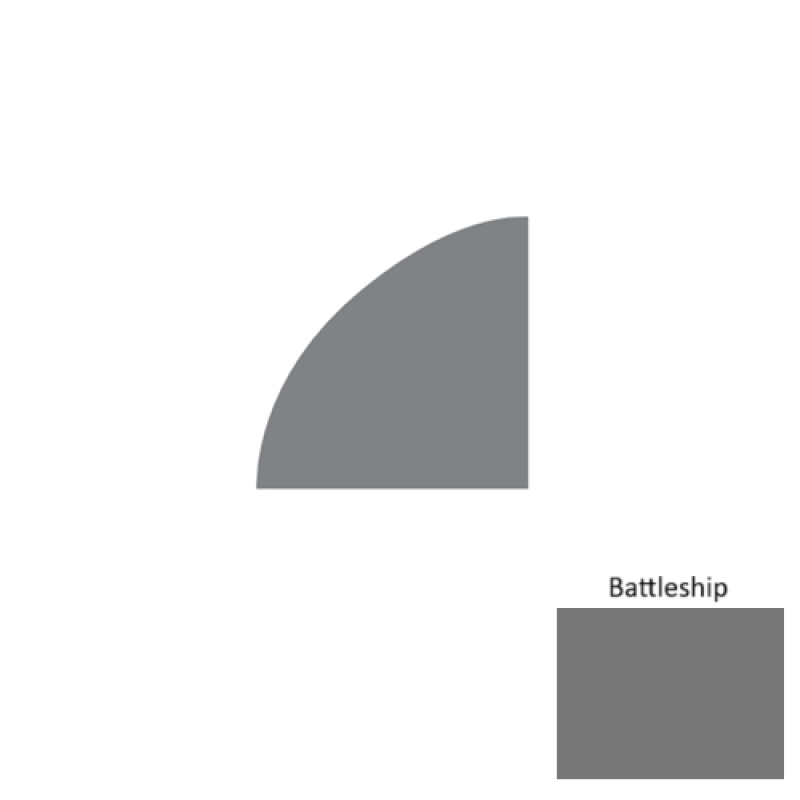 Contours Battleship Rubber Quarter Round Coil - Satin - 1/2" X 40 Ft