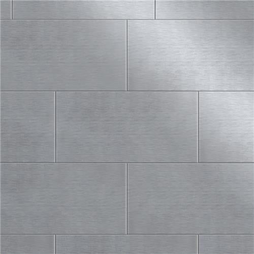 Alloy Subway Stainless Steel & Porcelain Tile - Glossy - 3" x 6" Brick