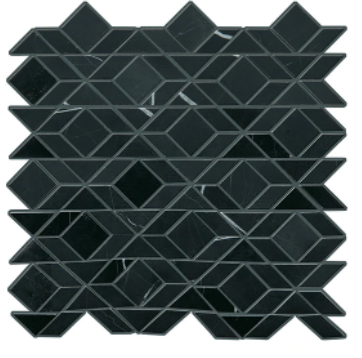 Pietra Divina Nero Marquina Marble Mosaic - Framework - Honed