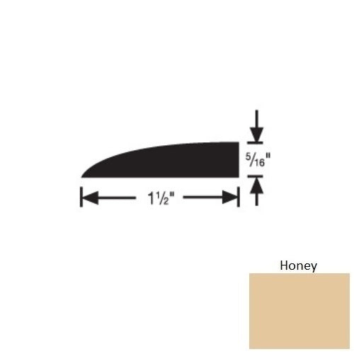 Flextones Honey Vinyl 177B Carpet Edge Reducer - 1 1/2" X 12 Ft - Thermoplastic