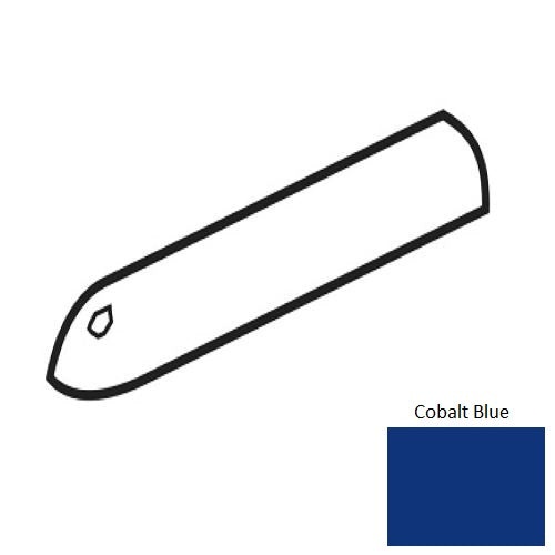 Color Wheel Classic Cobalt Blue Ceramic Wall Trim - 3/4" X 6" Quarter Round Corner - Semi Gloss
