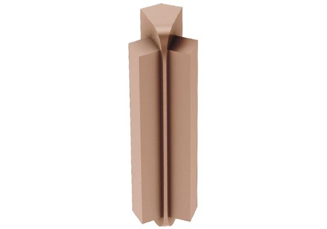 Rondec Step 135 Degree Inside Corner Metal Tile Edging Trim - Satin Copper Anodized Aluminum