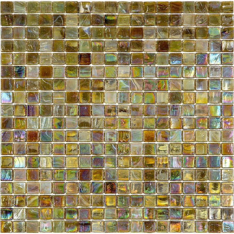 Alma Line Nibble Nd14 Glass Mosaic - 0.6" X 0.6" - Glossy