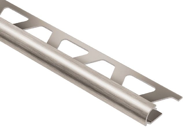 Rondec Bullnose Metal Tile Edging Trim - Brushed Nickel Anodized Aluminum
