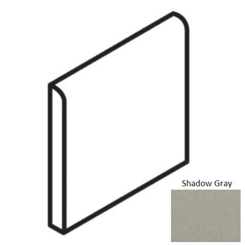 Quarry Naturals Shadow Gray Quarry Floor & Wall Trim - 6" X 6" Bullnose - Matte