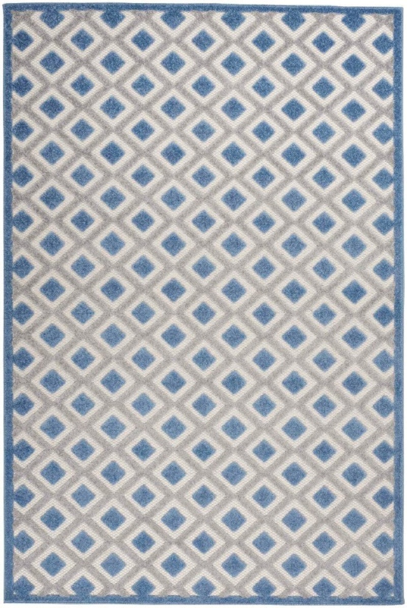 Aloha Blue Grey Alh26 Polypropylene & Polyester Contemporary Area Rug - 5 Ft X 8 Ft - Blue Grey