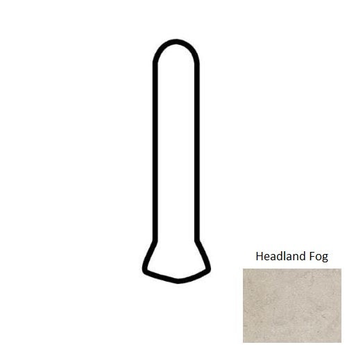 Modern Formation Headland Fog Porcelain Floor & Wall Trim - 1" X 6" Cove Base Corner - Matte