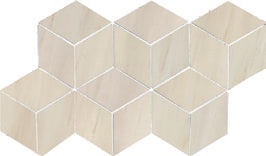 Dolomite Beige Porcelain Mosaic - 3D Hexagon - Polished