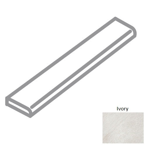 Watermark Ivory Porcelain Floor & Wall Trim - 3" X 24" Bullnose - Matte
