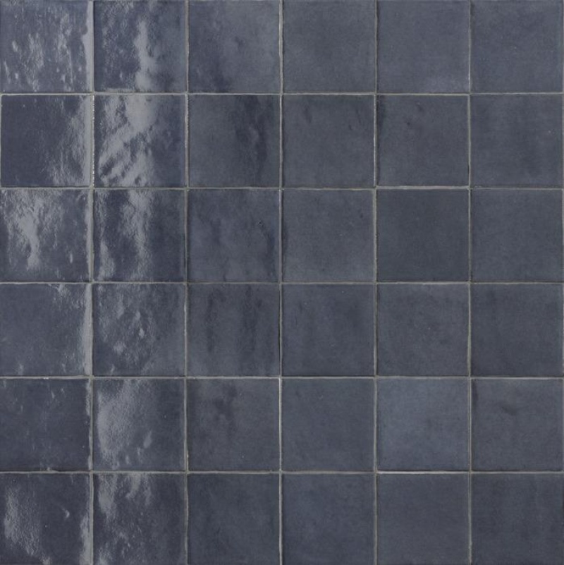 Melange Oltremare Porcelain Tile - Glossy - 4" X 4"