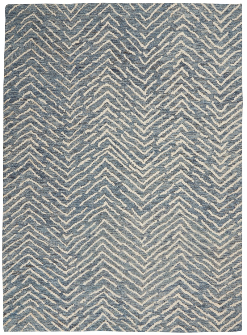 Colorado Clr02 Indigo / Ivory Wool Modern Area Rug