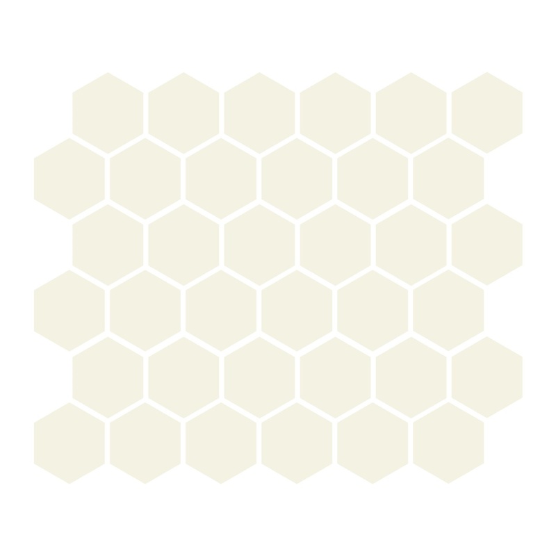 Carrollton Biscuit Porcelain Mosaic - 2" Hexagon - Matte
