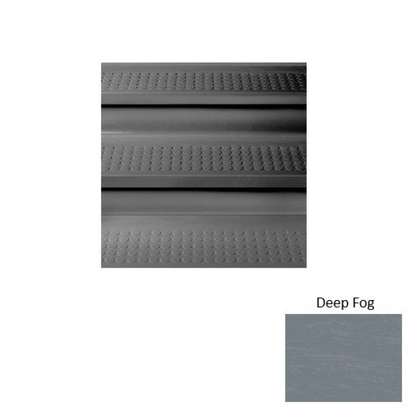 Marbleized 96 Deep Fog Vantage Raised Circular Rubber (Sq) Stair Tread With Riser - Textured