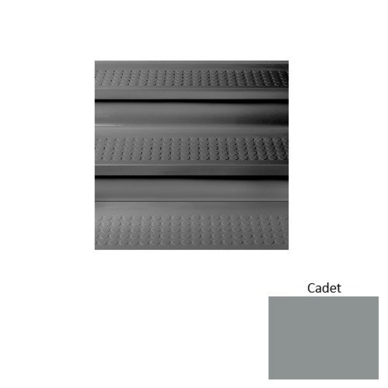 Solid 96 Cadet Vantage With Riser Rubber (Sq) Stair Tread With Dupont Kevlar - Textured