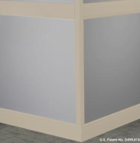Johnsonite Shoreline Rubber Moulding / Trim 4" X 8 Ft (96") X 3/8" Millwork Rampart Chair Rail - Millwork Rampart Chair Rail