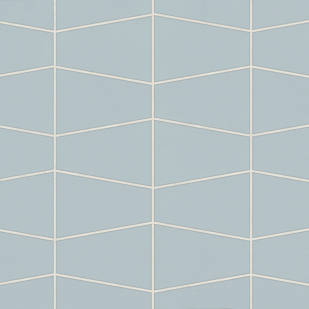 Marin Misty Blue Porcelain Mosaic - Trapezoid - Matte