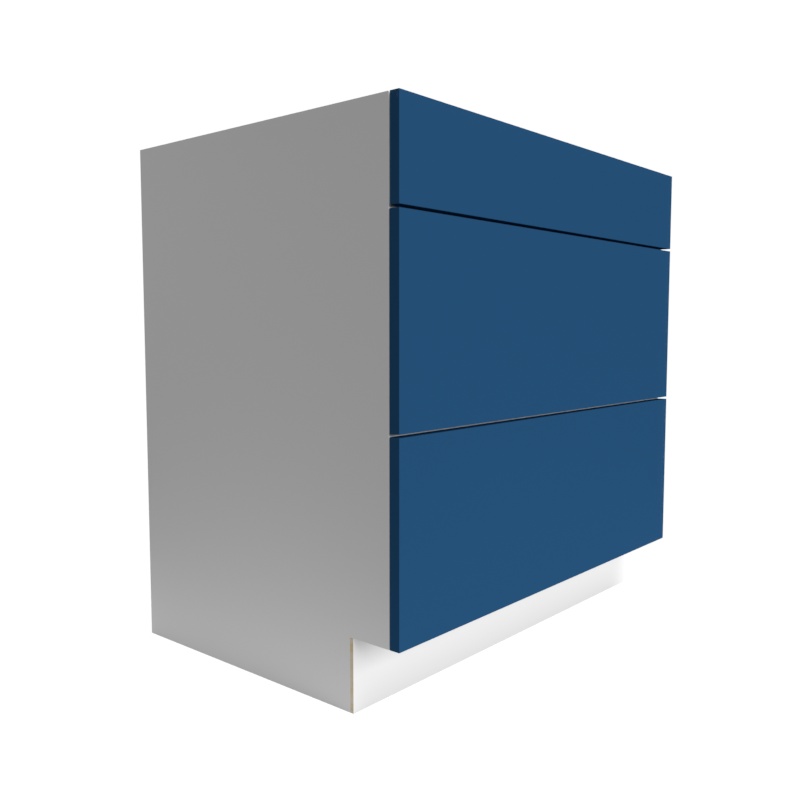Manhattan Cobalt Blue Matte Wood Kitchen Base Cabinet