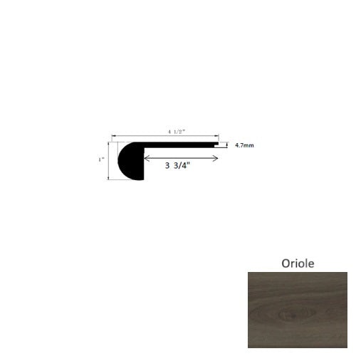 Performer Plus Oriole Luxury Vinyl Moulding / Trim - 94" Flush Stair Nose - Ceramic Bead
