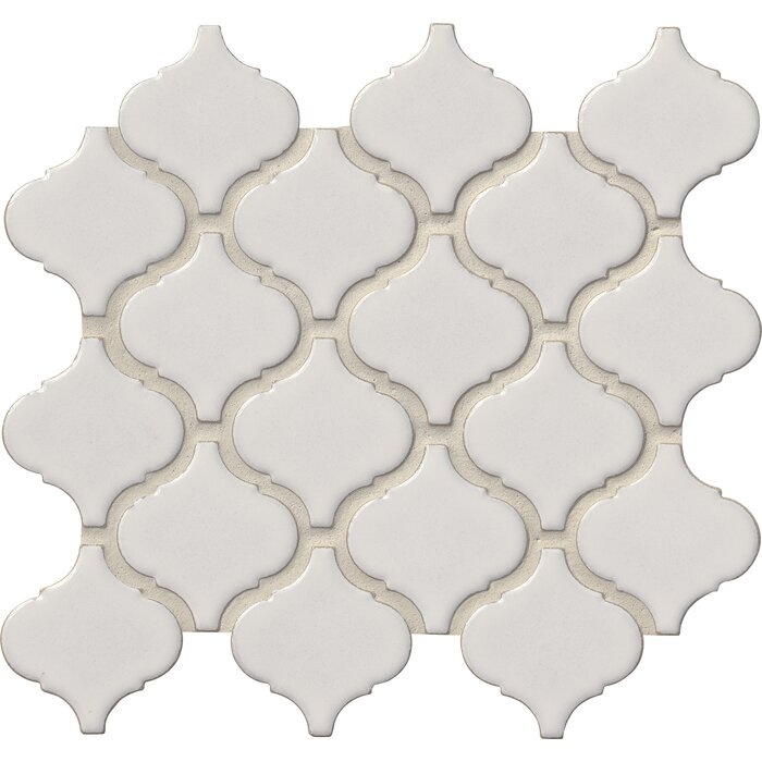 Bianco Ceramic Mosaic - Arabesque - Glossy